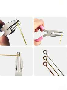Alicates mini de 5 pulgadas para hacer joyería DIY, alicates de punta de aguja pequeños, alicates para envolver alambre