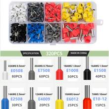 Ensemble de pinces à sertir à cliquet auto-ajustables AWG23-7, contenant 320/800/1200/1900 pièces de bornes et de connecteurs