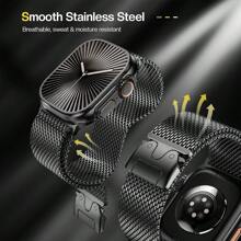 1pc Milanese Loop Apple Watch Band Magnetic Strap Adjustable Smartwatch & Wristband Replacements Compatible With Apple Watch S10 46mm 42mm Ultra 2 49mm 45mm 44mm 41mm 40mm 38mm Men's Women's Metal Breathable Waterproof Bracelet Compatible With Apple WatchiWatch Series 10 9 8 7 6 5 4 3 2 1 SE Strap Bracelet Smart Watch Accessories For Daily,Party,Holiday,Student Back To School For Mother, Father, Lover, Friend's Gift