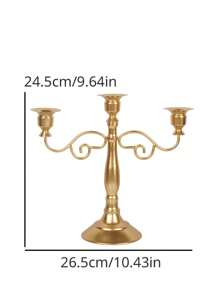 1pc/3pcs Alloy Candelabra Metal 5-Arms/3 Arms Candle Holders Home Wedding Ornament Candlesticks Event Candle Stand Table Centerpiece, Home Decoration