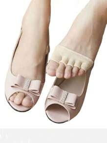 1/2 Paar Damen Anti-Blasen-Zehensocken mit Fußballschutz, Halbgrößen Pads für atmungsaktive High Heels, unsichtbare Vorderfuß-Socken mit Zehentrennungsdesign für High Heels, rutschfest, schweißabsorbierend, atmungsaktiv und belüftet, inklusive weicher Polsterung für High Heels, ergonomisches Design für höchsten Komfort