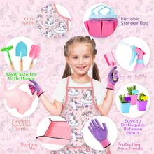 Kids Gardening Tools Toy Set Pink - Pink - View 3