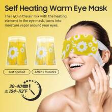 Máscara para ojos con vapor BeHoomi, paquete de 20 unidades. Máscara térmica para ojos, compresa caliente para ojos, máscara de vapor desechable con autocalentamiento para usar en casa, dormir, spa, artículos esenciales de viaje y regalos de relajación para mujeres (lavanda) - Manzanilla - Ver 5
