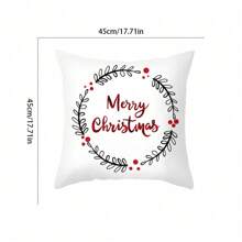 1PC 45cm*45cm Christmas Cushion Cover Christmas Merry Christmas Decorations For Home 2024 Xmas Christmas Christmas Ornaments New Year Gifts 2025