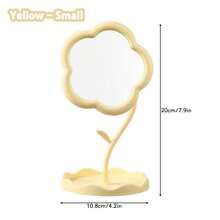 2 Stücke Sonnenblumen-förmiger Schminkspiegel, süßer Bürotisch, Heim Schminkspiegel, tragbarer Touchup Kleinschmirnspiegel, Studenten Wohnheim Schminktisch, Hängeaufbewahrung Schmuckstücke