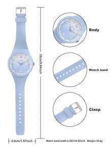 MINGRUI Nuevo reloj de moda para niños, de estilo ombre con colores de caramelo, reloj de niña, regalo para niños, resistente al agua 3ATM, estilo de campus escolar