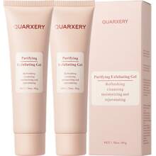 QUARXERY Gel Exfoliante Purificante 2 Piezas - Suave para Rostro, Limpia Suciedad, Aceites y Contaminação | Hidrata, Regula Equilibrio Agua-Aceite, Apto para Todas las Pieles (Grasa, Seca, Mixta)