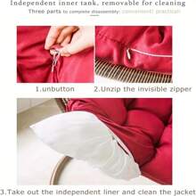 Thicken Hanging Basket Seat Cushion Hammock Swing Chair Cushions Washable Hanging Basket Chair Cushion For Gardens Living Rooms Egg Chair (This Product Includes Seat Cushion Only)