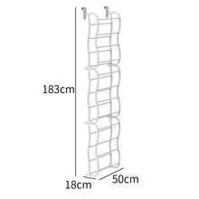 Schuhregal, Schuhregale, 12 Ebenen Schuhständer, für bis zu 36 Paar Schuhe, Tür-Schuhregal, 50x18x183cm, Schuhablage, Weiß, Hängendes, für Türmontage