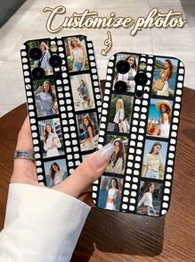 1 Peça Capa de Celular Macia Personalizada com Design de Padrão de Filme Personalizado, Compatível com Apple 15 14 13 12 11 Pro Max, XR, XS Max, 8, 7 Plus, 16, 16 Pro, Recorte Preciso para Câmera