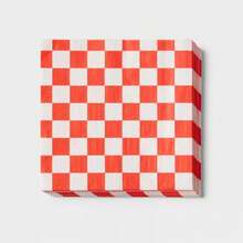 Red Checkered Lunch Napkin 30ct - Spritz - 1 - View 1