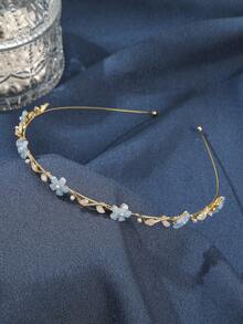 1 件复古花朵优雅发带，森系风格超级仙女发夹细发箍发饰女士头带 - 彩色 - 查看 4