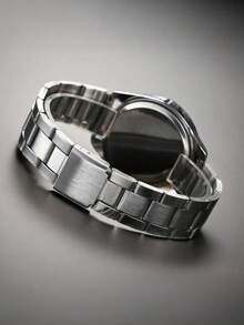 TVK 1 件优雅时尚热销女士水钻手表，合金休闲女士腕表 - 銀色 - 查看 2