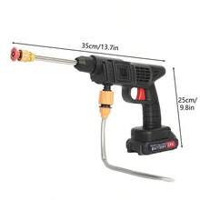 2 Battery Portable Cordless Car High Pressure Washer Jet Water Wash Cleaner Gun(Without Bucket) - Black - View 7
