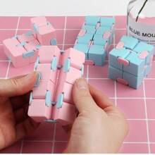 1 pièce Cube 2x2x2, cube magique créatif et infini, couleurs macarons, exercice des doigts, soulagement du stress, vente en gros