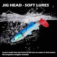 Soft Fishing Lures Shad Minnow Swimbaits, Pre-Rigged Jig Heads Paddle Tail Swim Baits For Bass, Trout, Walleye, Crappie, Sinking Jigs Bait For Saltwater Freshwater, Fishing Gifts For Men
