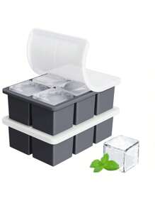 Large Six And Eight Square Silicone Ice Tray Ice Cream Dessert Juice Frozen Model For Home Use With Lid