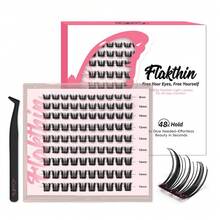 Lashes UCoolMe Flora Lash Extension Kit Clusters Individual Lashes Kit Springtok Beginner Friendly Lash And Seal, WaterProof Lashes Girl Eyelash Extension At Home Makeup Cosmetic - Flakthin-glam (Glueless Lashes) - View 1