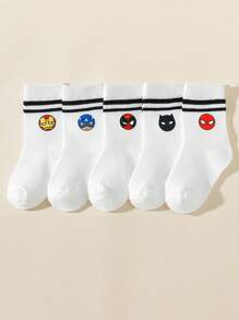 5 Paar Kinder Spinne-Man Design atmungsaktive Sport Knöchelsocken, geeignet für alle Jahreszeiten