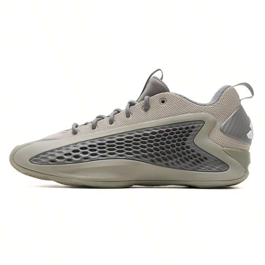 Adidas Zapatos de baloncesto ANTHONY EDWARDS 1 LOW Mid-Top, adecuados para partidos, entrenamiento, deportes al aire libre, zapatos de baloncesto con cordones JS1775 - Gris frío - Ver 1