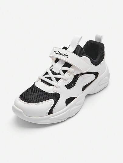 Balabala 儿童运动鞋男童女童鞋2025夏季新款厚底运动鞋网面小白鞋