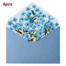 Set da 6 pezzi di buste e carta da lettere a tema floreale romantico, con buste ed carta con eleganti motivi floreali, adatti per lettere d'amore, note, matrimoni, inviti, delicata carta da lettere e buste floreali, buste per cartoline, forniture scolastiche, back to school