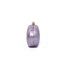 2025 Spring Fashion Bridal Clutch, European & American Style Acrylic Glossy Evening Bag, Ellipse One Shoulder Crossbody Bag