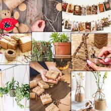 1/2 pezzi 100 metri corda di iuta naturale resistente, corda per arti, mestieri, confezione regali, giardinaggio, legatura di piante di pomodoro, florovivaismo, imballaggi, decorazione