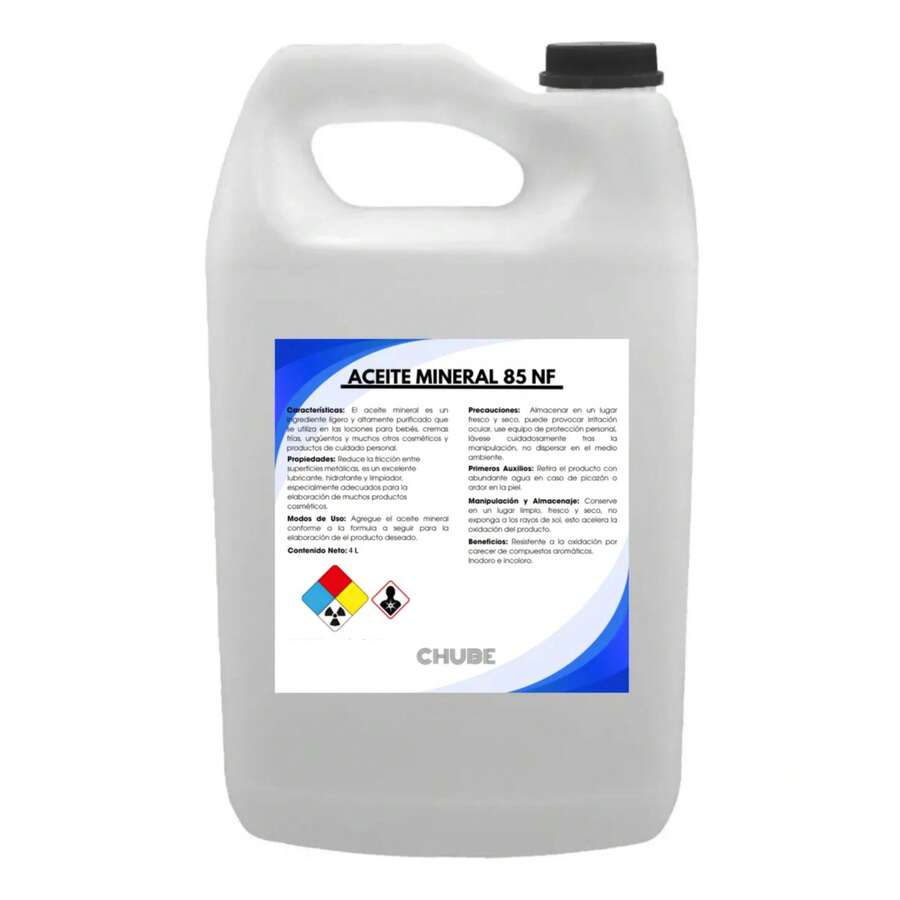 Aceite Mineral 85 Nf Vaselina Liquida Usp Materia Prima - 4 Litros - Ver 1