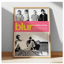 1PC Wall Art Blur Fanart Poster, Britpop Poster, Alternative Rock Poster, 90s Music Poster, Digital Art Print-Canvas Painting Art Summer VacationCanvas Painting - For Home Decor Enthusiasts - Room Decoration Decor For Home Gifts, Living Room, Bathroom, Bedroom,Kitchen (No Frame) - Multicolor - View 9