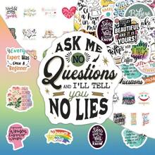 60 Sheets Per Pack. Positive Energy Inspirational Phrase Copywriting Graffiti Stickers Can Be Decorated On Scrapbooks, Phone Cases, Diaries, Laptops, Bumpers, Skateboards, Water Bottles, Etc. DIY Personalized Stickers Are The Perfect Gift., School Supplies,Back To School