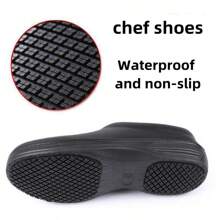 Unisex, Professional Non-Slip, Oil-Resistant, Waterproof, And Wear-Resistant Shoes. Toe Cap Design Protects Feet. Minimalist Solid Color Style, Low-Top, Easy Slip-On. Thick Sole Stable And Comfortable, With Heat Insulation Function. Suitable For Kitchen, Catering, Hotel, Food Factory, And Home Wear. Made Of High-Quality Durable Materials, Classic Black Color, Versatile And Practical. Specially Designed Professional Work Shoes For Chefs And Kitchen Workers!