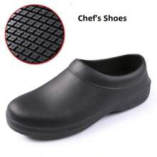Unisex, Professional Non-Slip, Oil-Resistant, Waterproof, And Wear-Resistant Shoes. Toe Cap Design Protects Feet. Minimalist Solid Color Style, Low-Top, Easy Slip-On. Thick Sole Stable And Comfortable, With Heat Insulation Function. Suitable For Kitchen, Catering, Hotel, Food Factory, And Home Wear. Made Of High-Quality Durable Materials, Classic Black Color, Versatile And Practical. Specially Designed Professional Work Shoes For Chefs And Kitchen Workers!