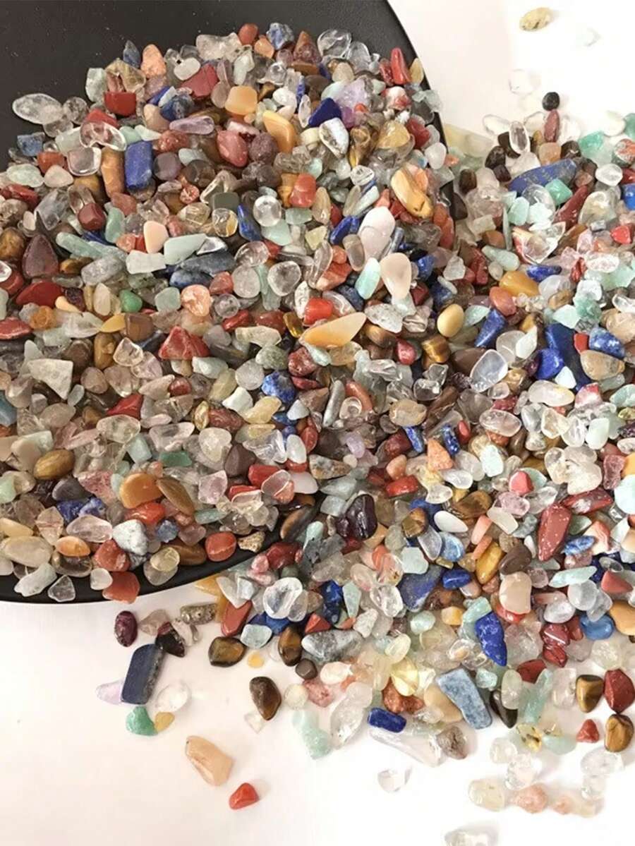 Natural Stones Mixed Crystal Material Crystal Gravel Stone Chips Ore Minerals Healing Reiki Specimen Gemstones Jewelry Making Home Aquarium Decoration Rock Gravel Specimen Minerals