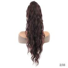 66 Cm Claw Ponytail Extension - Long, Water Wave Style, Heat Resistant Synthetic Hairpiece For Women, Ideal For Parties And Daily Wear, Black, Brown, Blonde, Heat Resistant Fiber - Multicolor - View 14