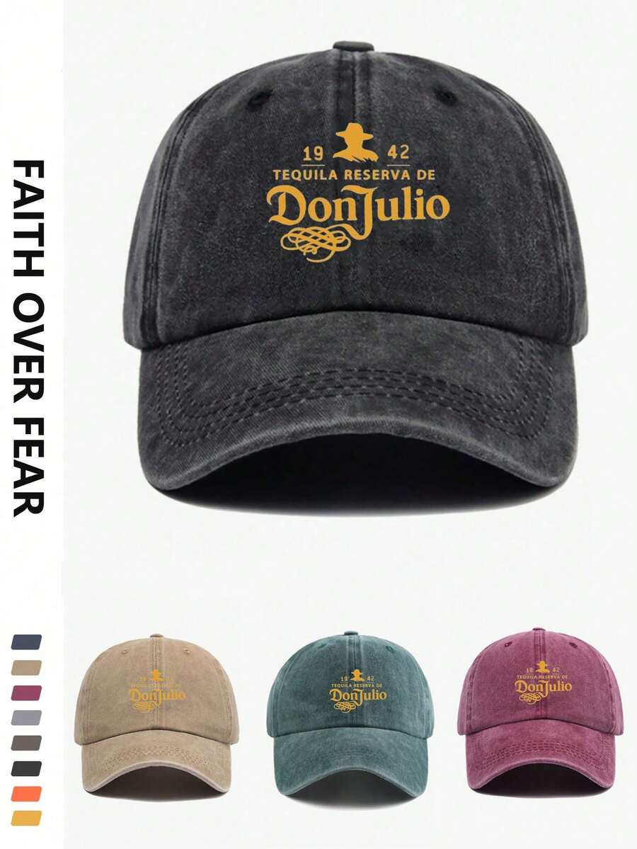 1 pieza Gorra de béisbol con protección solar exterior, con estampado de letras de moda, versátil para uso diario - multicolor - Ver 1