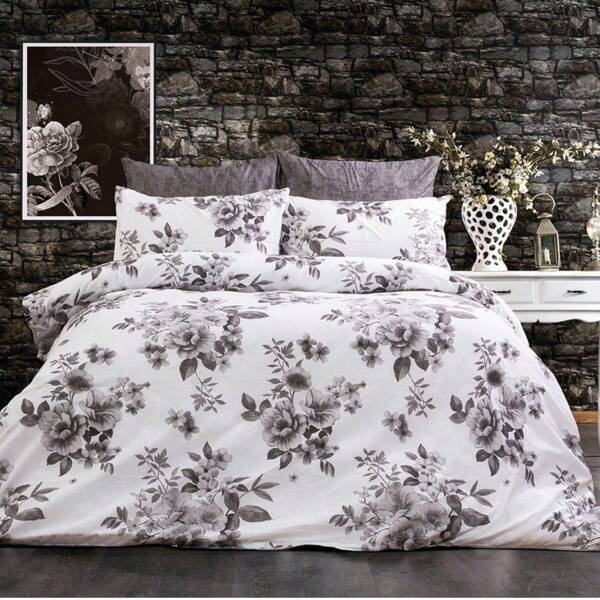 MADE IN TURKEY – Bettwäsche-Set aus Baumwollmischung – 70 % Baumwolle, 30 % Polyester – Einzel-, Doppel- und Kingsize-Optionen – beinhaltet Bettbezug, Bettlaken und Kissenbezug – weiches, atmungsaktives und strapazierfähiges Bettwäscheset, Einzelgröße: 160 x 220 cm Bettdeckenbezug; 160x 240 cm Spannbettlake; 1 Kissenbezüge (50 x 70 cm) Doppelgröße; 180 x 220 cm Tagesdeckenbezug; 220 x 240 mm Spanntuch; 2 Kissenzüge (40 x70 cm), King Size (Batal): 200 x 230 cm Bettwäschebezug