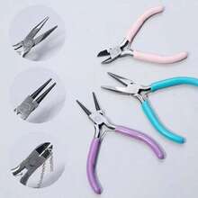 1/3 件珠宝制作钳套装 - 针钳、链钳和圆嘴钳，带剪线钳 - 非常适合 DIY 工艺品、串珠和维修 - 彩色 - 查看 2
