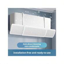 1pc Air Conditioner Wind Deflector, Extendable Air Conditioning Airflow Blocker. Universal Hanging Design, No Installation Required, Prevents Direct Airflow, Highly Efficient Wind Shield, Simple And Easy To Use, Durable ABS Material. Suitable For Home, Bedroom, Dormitory And Office. - White - View 14