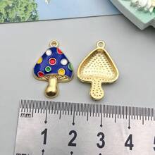 8pcs Colorful Mushroom Necklace Pendant DIY Making Earring Bracelet Keychain Mushroom Jewelry Accessories Charm Jewelry