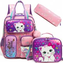 3PCS Girls' Backpack For Elementary School Girls' Backpack Backpack Set With Adjustable Shoulder Straps Lunch Bag And Pencil Case 3 Pieces Handheld Backpack - 189 Girls Schoolbag - View 1