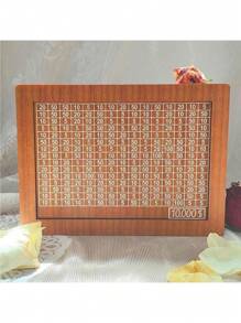1/2pcs Decoration Sign Piggy Bank DIY Wooden Money Box, Reusable & Writable. Suitable For Coins And Bills., Back To School