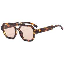 1 Stück neue stilvolle quadratische Leoparden-Muster Unisex Vintage personalisierte Mode Brille, geeignet für Sommertreffen, Partys, Geburtstage, Fashionistas, zeitlos
