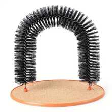 Cat Toy Arch Self Groome Pamper Feline With A Massage Grooming Rubbing Brush With Scratching Pad Toy For Cats Interactive Toys
