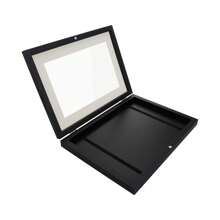 A4 Front Opening Photo Frame Art Drawing Painting Craft Artwork Display Portrait Storage Table Stand Wall Hung Horizontal Vertical Wood Black White Home Office Decor