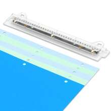 AEFFNOC Perforadora de 3 agujeros, perforadora portátil de 3 agujeros para carpeta, perforadoras de tres agujeros con regla de 10 pulgadas, perforadora de 3 anillos, capacidad de 5 hojas, para escuela y oficina (blanco) - Blanco - Ver 1
