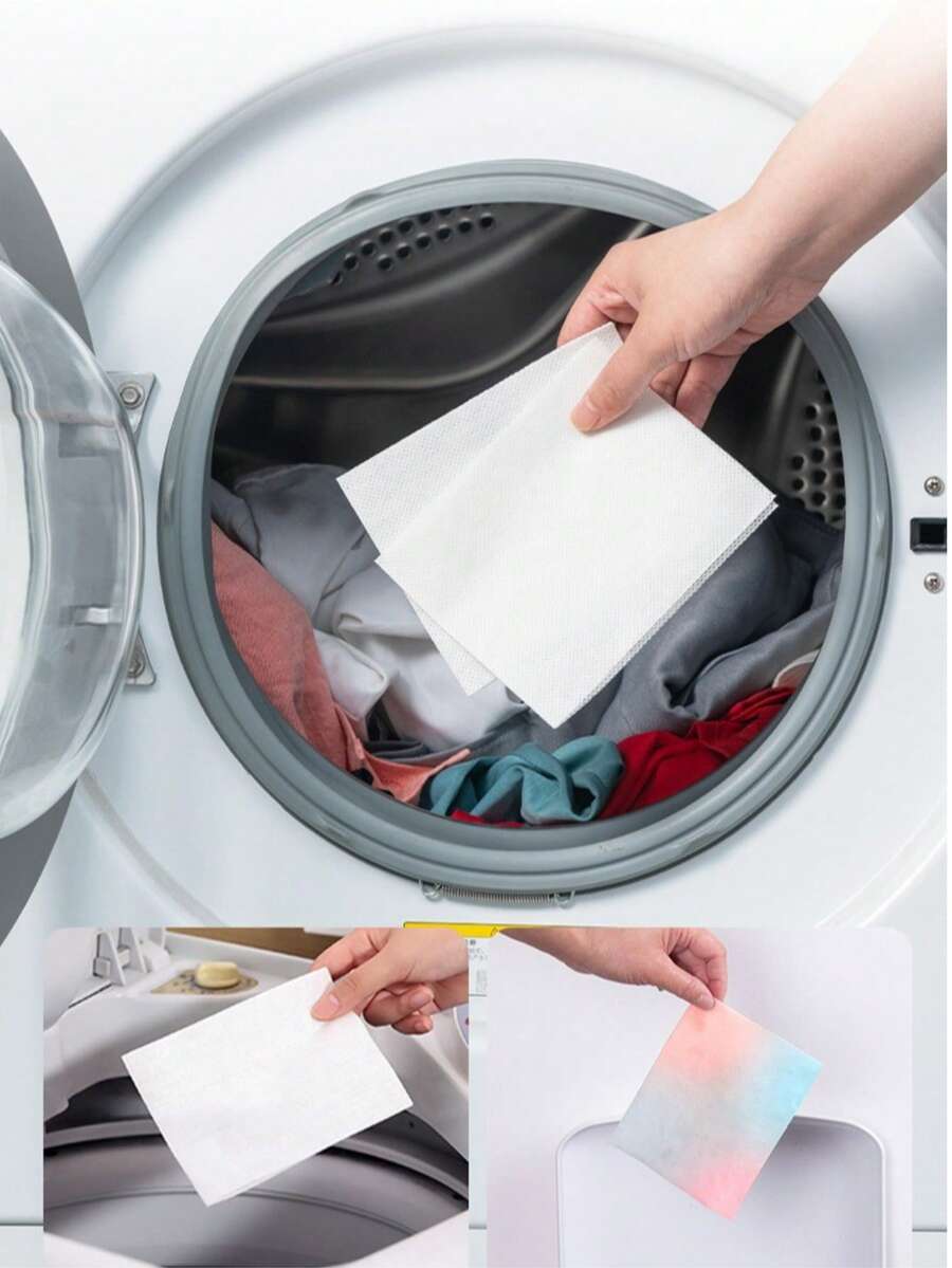 100/150pcs Color Catcher Sheets, Anti-Bleeding Laundry Detergent Sheets, Washing Machine Color Protection, Chemical-Free