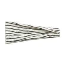 1 Stück Damen Boho Stirnband, geknoteter verdrehter Haarreif, elastischer rutschfester Kopfwickel für Yoga, geometrisches Muster & einfarbiger Polyester Boho Mode Haarband, ganzjährig