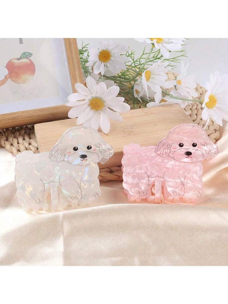 新デザイン キュートなポメラニアン犬のヘアクリップ、パーソナライズ