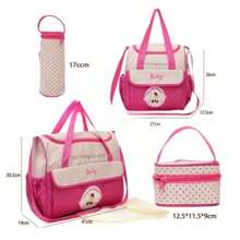 Set 5 Bolsas Pañalera Con Cambiador Bebe Botella Viaje Multiuso Mochila Articulos Unisex Para Bebes Muñecas Termica Impermeable De Maternidad Para Carreola Accesorios Backpack Moderna